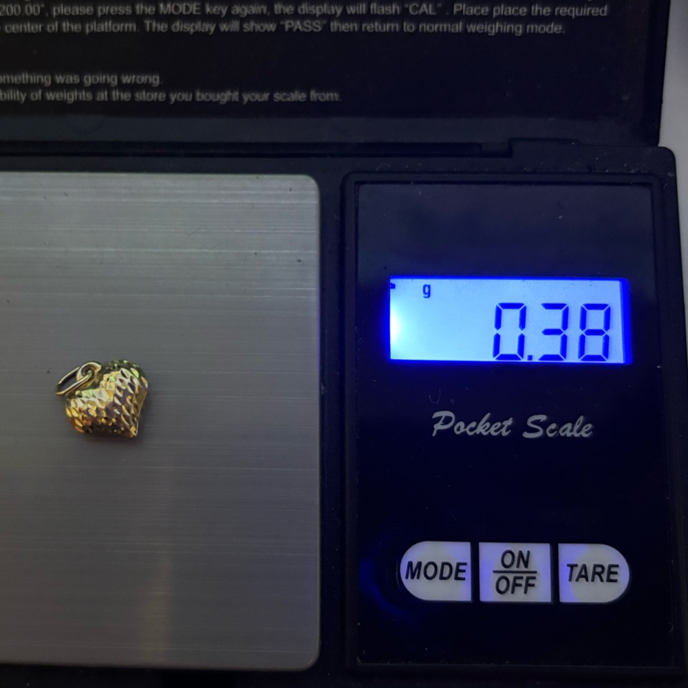 14k Gold Puffy Heart Charm / Pendant - Picture 6 of 6